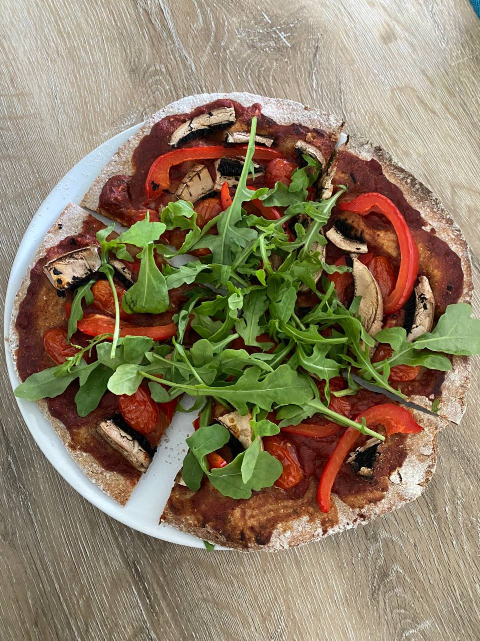 Knapperige Pizza met Groenten